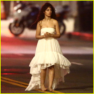 Camila Cabello Runs Barefoot Through L.A. Streets on Music Video Set!