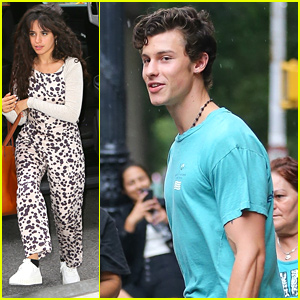 Camila Cabello Rocks Spotted Jumpsuit As She Switches Hotels With Shawn Mendes in NYC