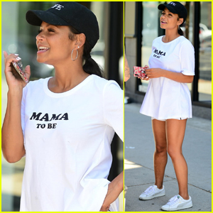 Pregnant Christina Milian Wears 'Mama-To-Be' Shirt While Out in Studio City