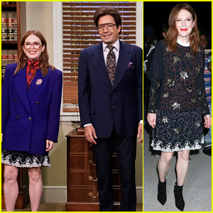 Julianne Moore & Jimmy Fallon Can't Stop Laughing During Cue Card Cold Read - Watch Here!