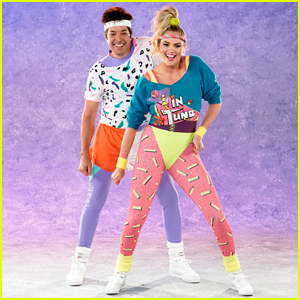 Kate Upton & Jimmy Fallon Take On '80s Aerobics Dance Challenge - Watch Here!