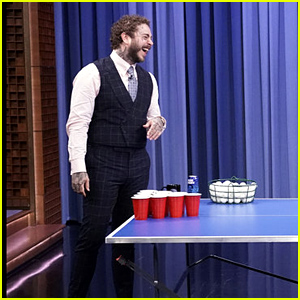 Post Malone & Jimmy Fallon Play Beer Pong & Sing 'Seven Drunken Nights' - Watch!
