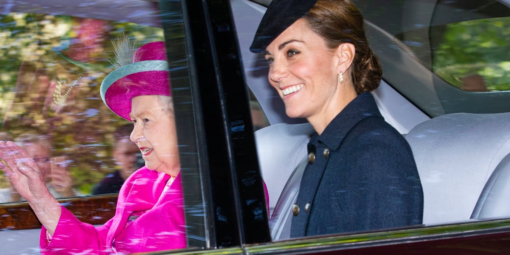 Kate Middleton & Prince William Queen Elizabeth to Church in