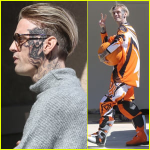 Aaron Carter Shows Off New Face Tattoo While Stepping Out in L.A.