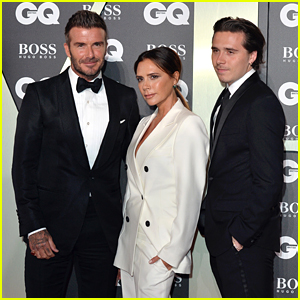 David, Victoria & Brooklyn Beckham Attend the GQ Men of the Year Awards 2019