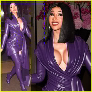 Cardi B Flaunts Her Assets in Form-Fitting Latex Dress | Cardi B