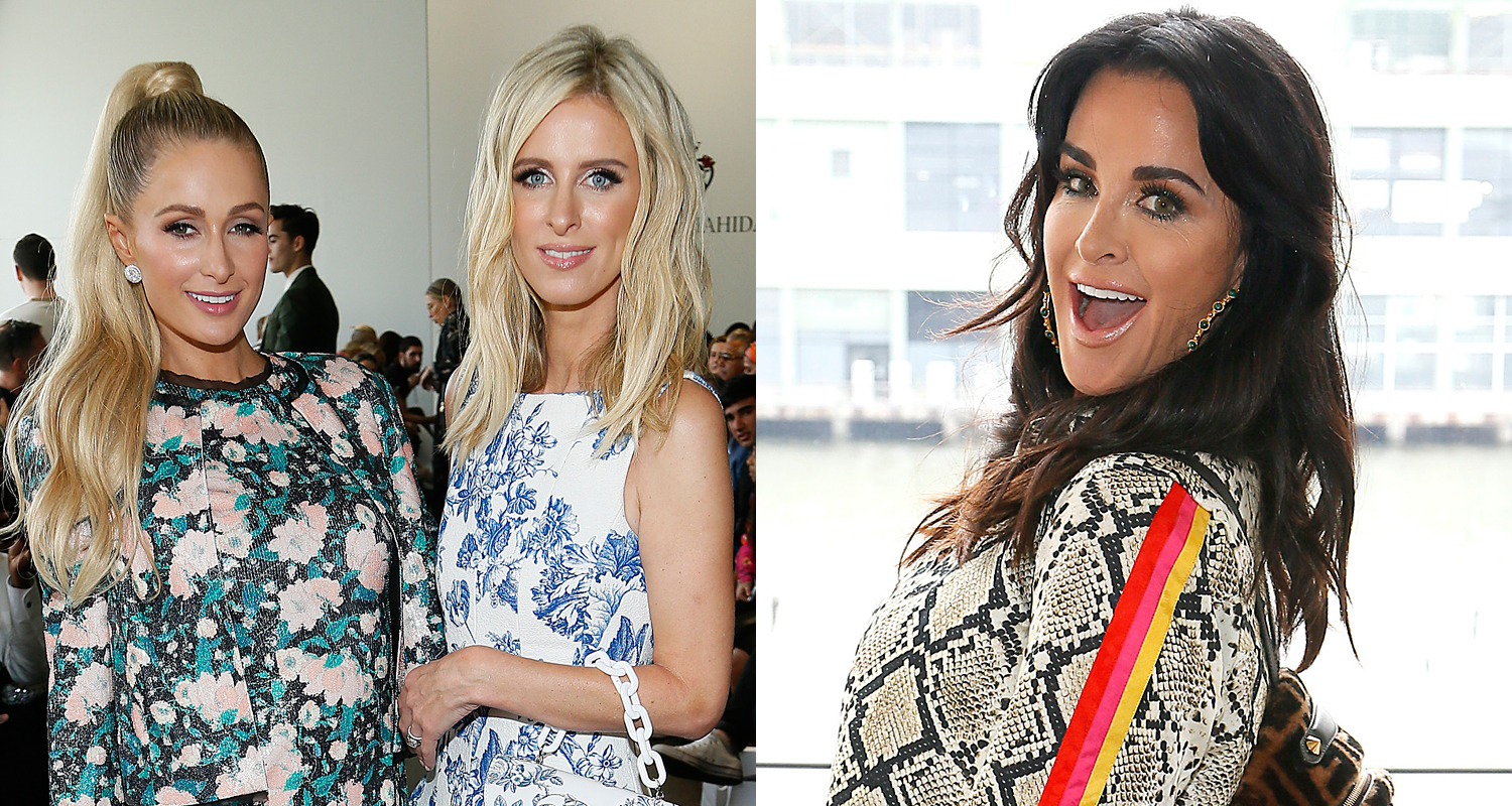 Paris & Nicky Hilton Support Aunt Kyle Richards at NYFW Show!