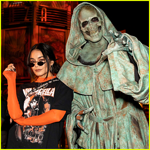 Vanessa Hudgens & Dylan Minnette Stop By Universal Hollywood's Halloween Horror Nights