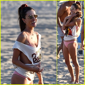 Alessandra Ambrosio Plays Beach Volleyball With Friends & Family in Santa Monica