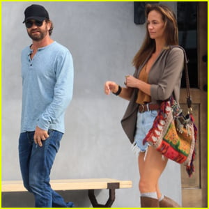 Gerard Butler Makes Rare Appearance With Girlfriend Morgan Brown During Lunch Date