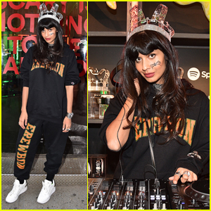 Jameela Jamil Gets Into the Halloween Spirit at Spotify Costume Pop-Up Event!