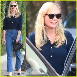 Kirsten Dunst Chats It Up During Business Lunch in WeHo