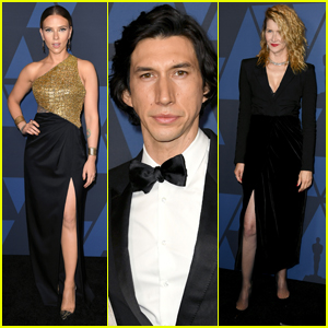 Scarlett Johansson, Adam Driver, & Laura Dern Bring 'Marriage Story' to Governors Awards 2019