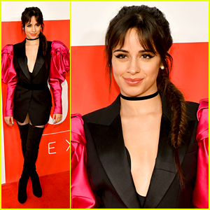 Camila Cabello Hits Red Carpet in Rose Sleeved Dress at Time 100 Next Gala