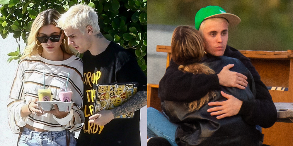 Justin & Hailey Bieber Grab Juice After Sharing a Tender Moment at