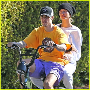 Justin & Hailey Bieber Go For Bike Ride Before Hitting Up Dance Studio