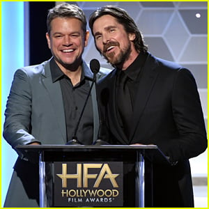 Matt Damon & Christian Bale Honor 'Ford v Ferrari' Director at Hollywood Film Awards 2019