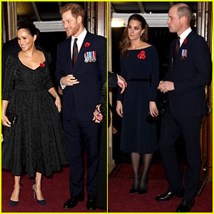Meghan Markle, Kate Middleton, & Princes Harry & William Reunite Alongside Royal Family for Remembrance Day
