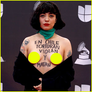 Chilean Singer Mon Laferte Exposes Herself at Latin Grammys to Protest Police Brutality in Chile