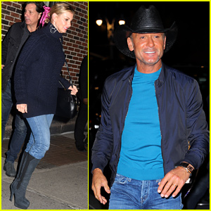 Tim McGraw & Faith Hill Arrive at His 'Late Show with Stephen Colbert' Taping