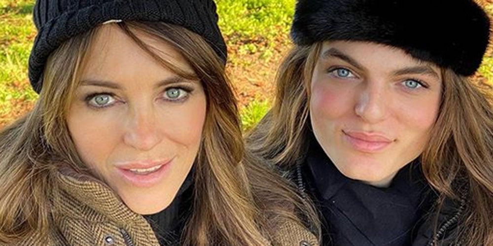 Elizabeth Hurley Looks Identical to 17YearOld Son Damian in Christmas