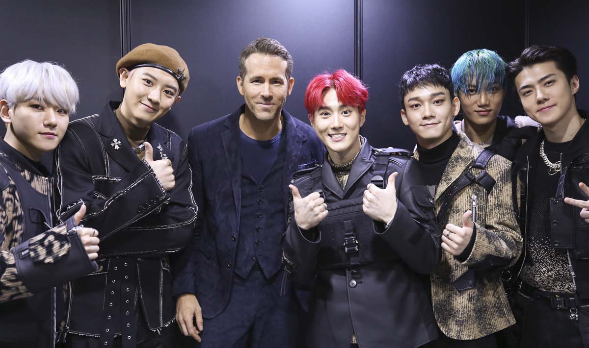 Ryan Reynolds Meets K-Pop’s EXO at ’6 Underground’ Premiere! | Adria