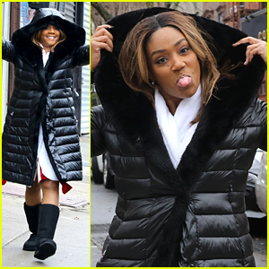 Tiffany Haddish Pokes Out Her Tongue While Filming 'The Last O.G.' in Brooklyn