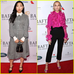 Awkwafina & Jodie Comer Arrive in Style for BAFTA Tea Party