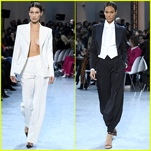 Bella Hadid & Joan Smalls Stun in Hot Suit Looks For Alexandre Vauthier Haute Couture Show