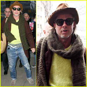 Brad Pitt Checks Into NYC Hotel After Golden Globes 2020 Win