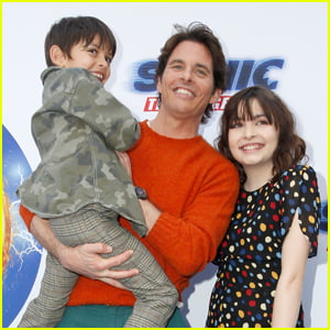 James Marsden Brings Son William & Daughter Mary to 'Sonic The Hedgehog' Family Day Event!