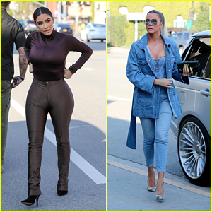 Kim & Khloe Kardashian Go Shopping Together at Sap & Honey in Sherman Oaks