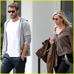 Liam Hemsworth Grabs Lunch With Mom Leonie in Santa Monica