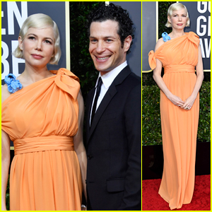Pregnant Michelle Williams & New Fiance Thomas Kail Debut as a Couple at Golden Globes 2020