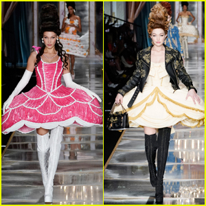 Bella & Gigi Hadid Channel Marie Antoinette in Moschino Fashion Show!