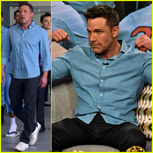 Ben Affleck Flexes His Muscles for TV Appearance, Visits Schoolkids in Miami