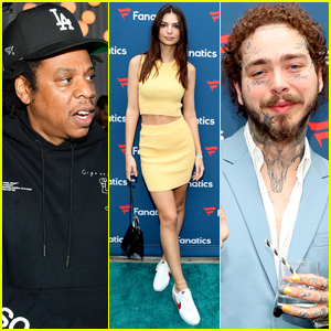 Jay-Z, Emily Ratajkowski, & Post Malone Hit Up Fanatics Pre-Super Bowl Party!