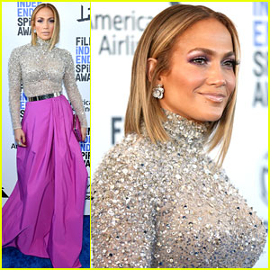 Jennifer Lopez Sparkles on the Carpet at Spirit Awards 2020!