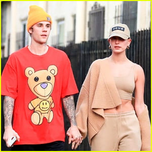 Justin Bieber & His Clean-Shaven Face Spend Quality Time with Wife Hailey