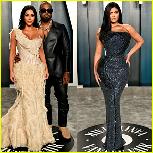Kim Kardashian & Kylie Jenner Look So Chic at Vanity Fair Oscar Party 2020!