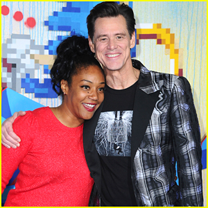 Tiffany Haddish Hugs It Out With Jim Carrey at 'Sonic The Hedgehog' Premiere