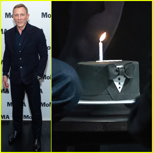 Daniel Craig Was Gifted With A Suit & Bowtie Birthday Cake at MoMA Event