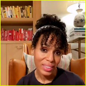 Kerry Washington's Color-Coordinated Bookshelves Are On Display for 'Together at Home'
