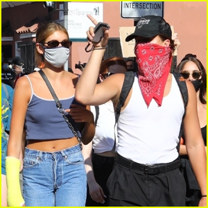 Cole Sprouse & Kaia Gerber Join Famous Friends at Black Lives Matter Protest