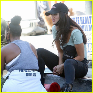Eiza Gonzalez Chats with Fellow Protestors at Black Lives Matter March
