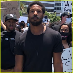 Michael B. Jordan Marches in Black Lives Matter Protest in Beverly Hills