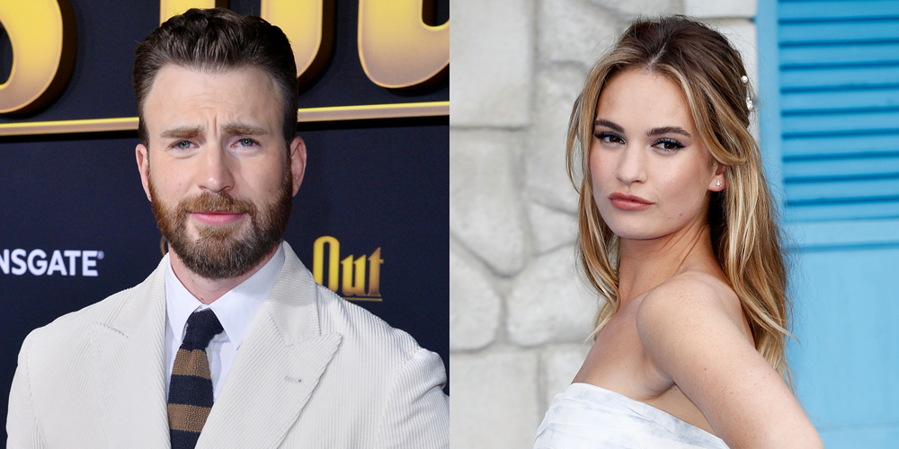 Chris Evans & Lily James Photographed on Ice Cream Date! Chris Evans