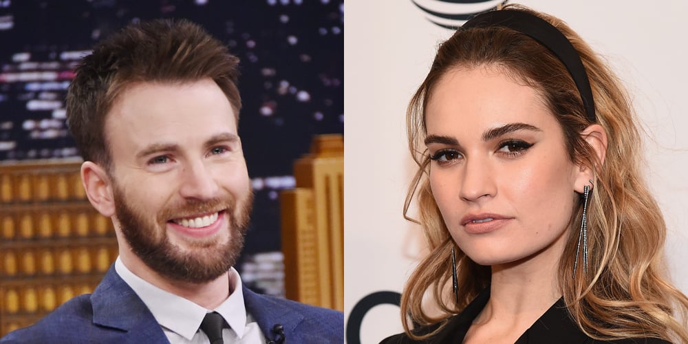 Chris Evans & Lily James Photographed Together During Night Out Chris