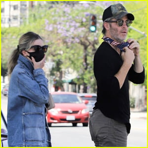 Chris Pine & Girlfriend Annabelle Wallis Head Out on Coffee Run in L.A.