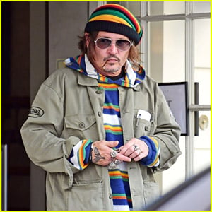 Johnny Depp Goes Casual During a Break from His Trial